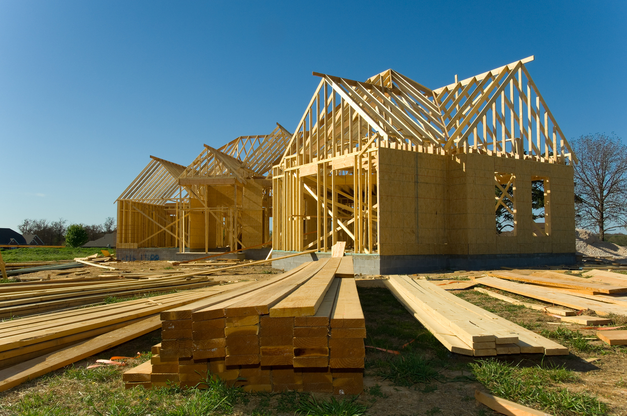 Commercial construction framing by Premier Dwellings