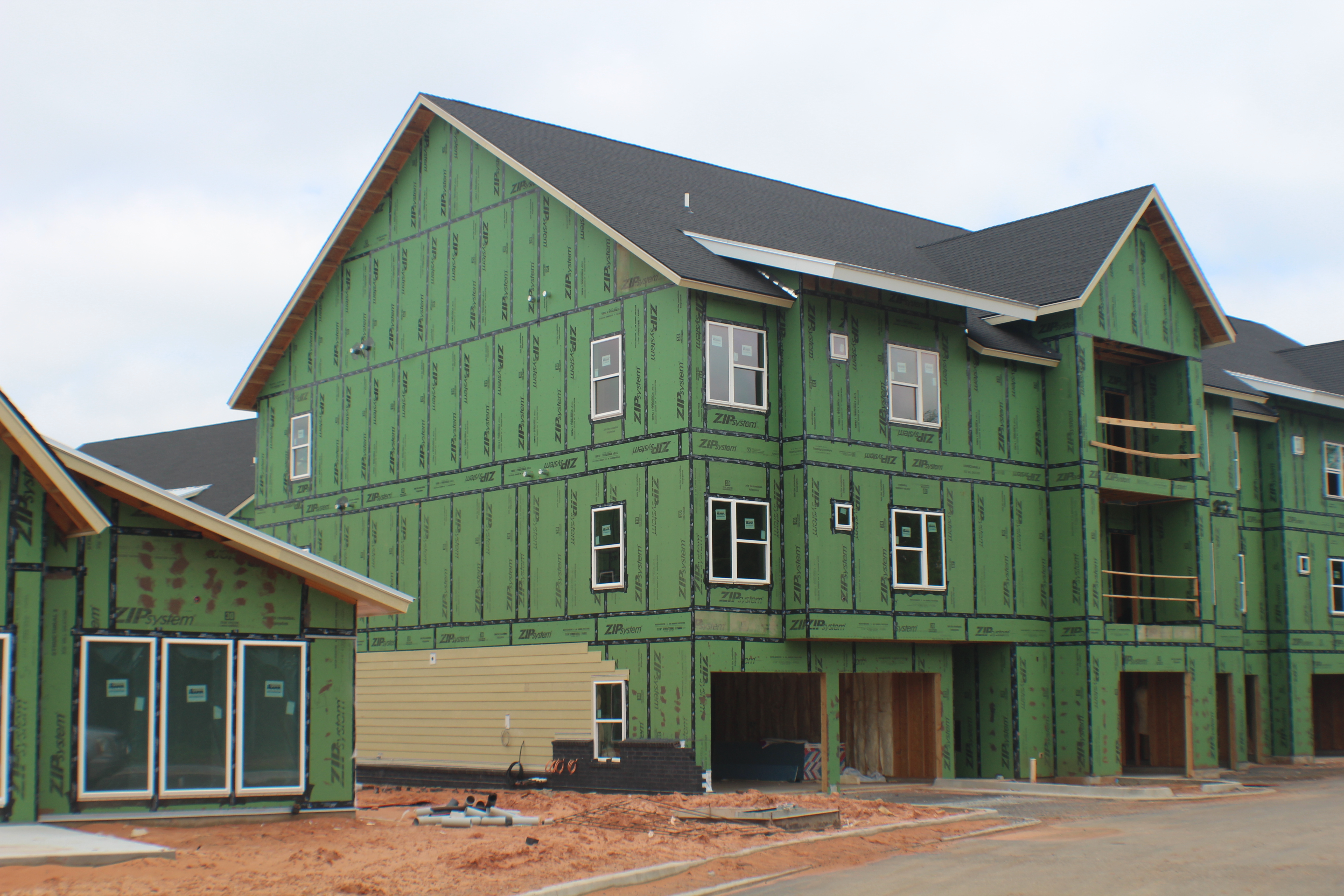 Premier Dwellings roofing project under construction